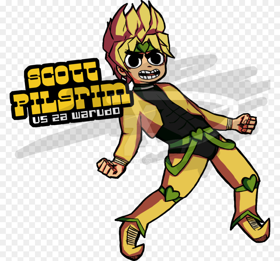 Transparent Za Warudo Scott Pilgrim Vs The World Jojo, Book, Comics, Publication, Person Png