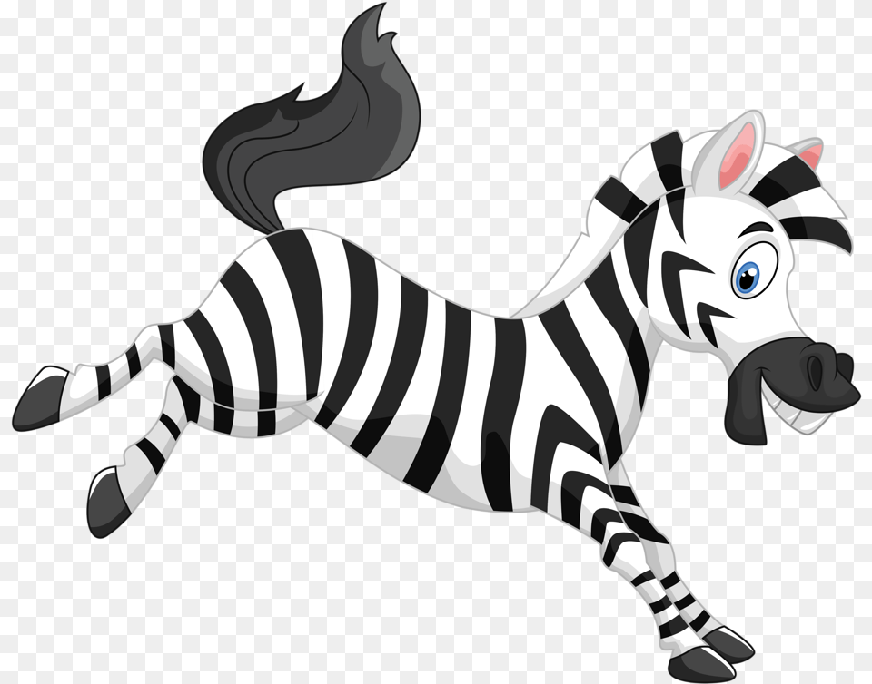 Transparent Zebra Cartoon Zebra Cartoon, Animal, Mammal, Wildlife Png