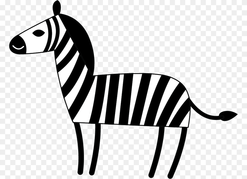 Transparent Zebra Clip Art, Stencil, Animal, Mammal, Wildlife Png Image