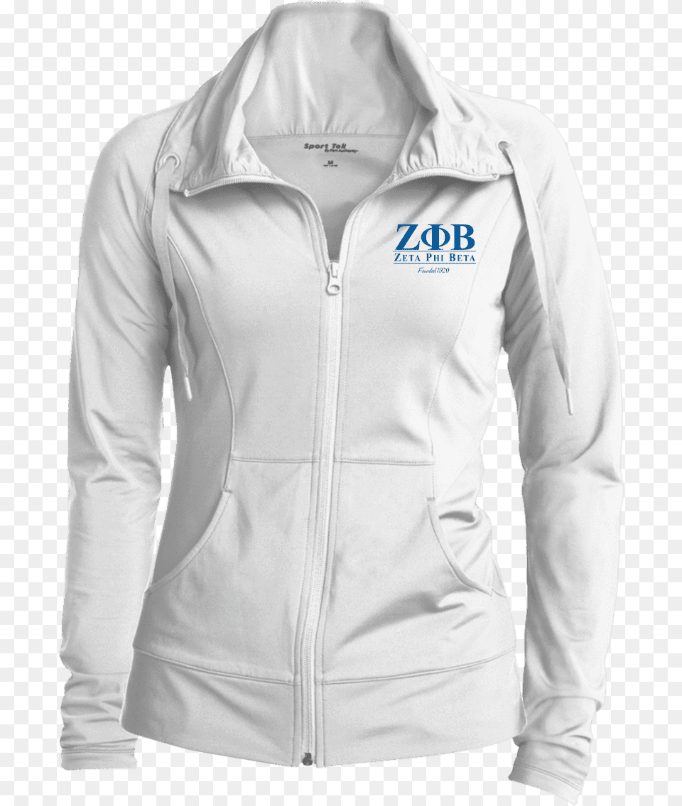 Transparent Zeta Phi Beta Sport Tek Ladies Sport Wick Stretch Full Zip Jacket, Clothing, Coat, Sleeve, Long Sleeve Free Png Download