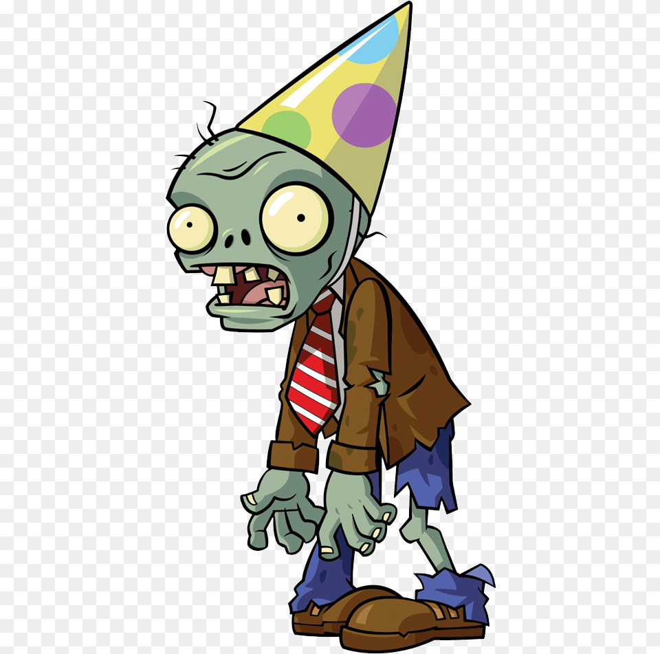 Transparent Zombie Clipart Plants Vs Zombies Birthday Zombie, Clothing, Hat, Book, Comics Free Png Download