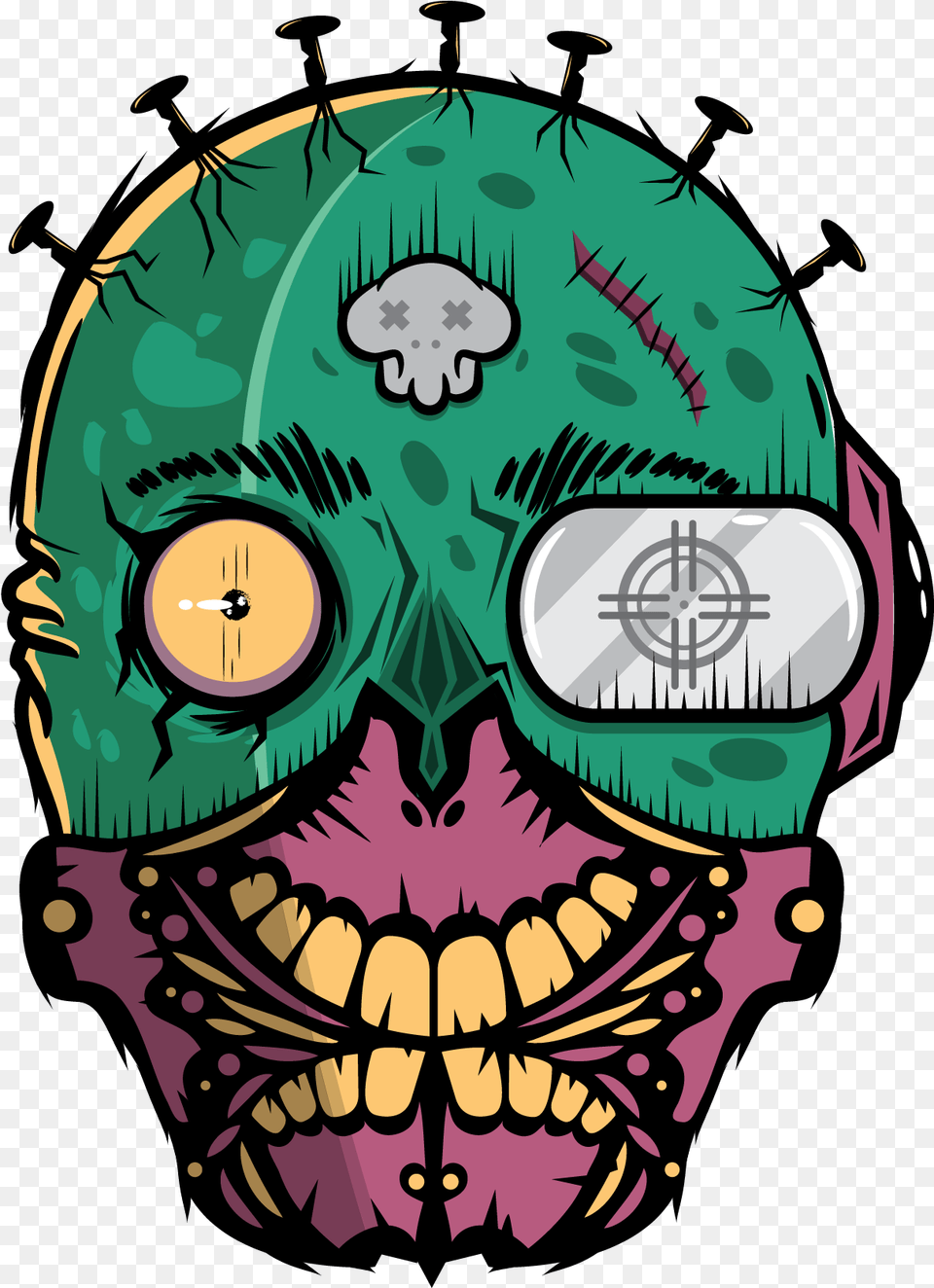Transparent Zombie Clipart Skull Illustration Vector On Behance, Baby, Person, Art Free Png Download