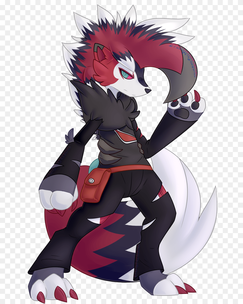 Transparent Zoroark Gladion As A Furry, Publication, Book, Comics, Baby Free Png Download