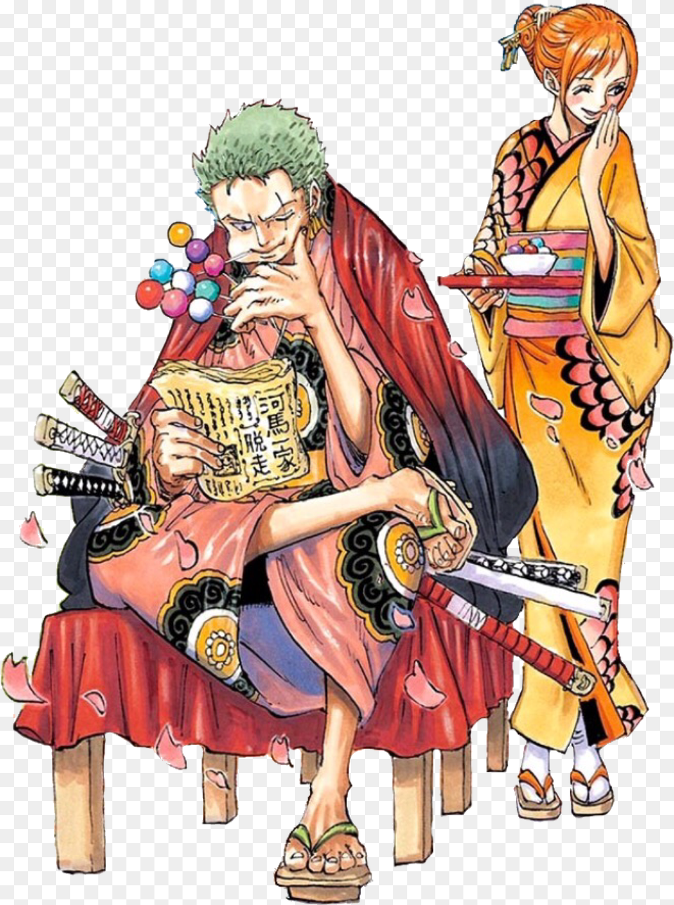 Transparent Zorro One Piece Manga Color Spread, Adult, Publication, Person, Female Png