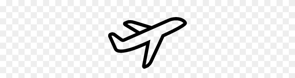 Transport Airplane Take Off Icon Ios Iconset, Gray Free Png Download