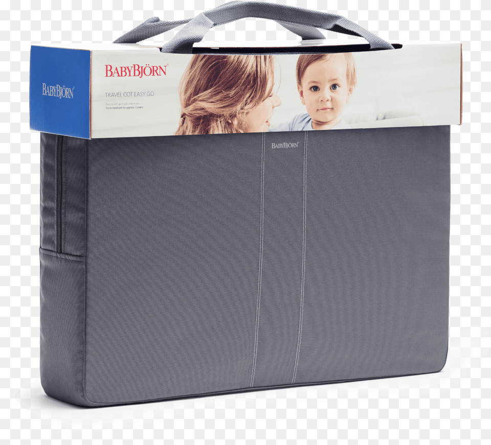 Transport Bag For Travel Cot Easy Go Grey Packaging Wallet, File Binder, File Folder, Baby, Person Free Png Download