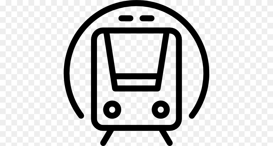 Transport Travel Railway Train Public Subway Transportation Icon, Gray Png Image
