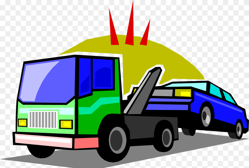 Transport Your Car Home Tow Truck Towing Car Clip Art, Tow Truck, Transportation, Vehicle, Moving Van Free Png