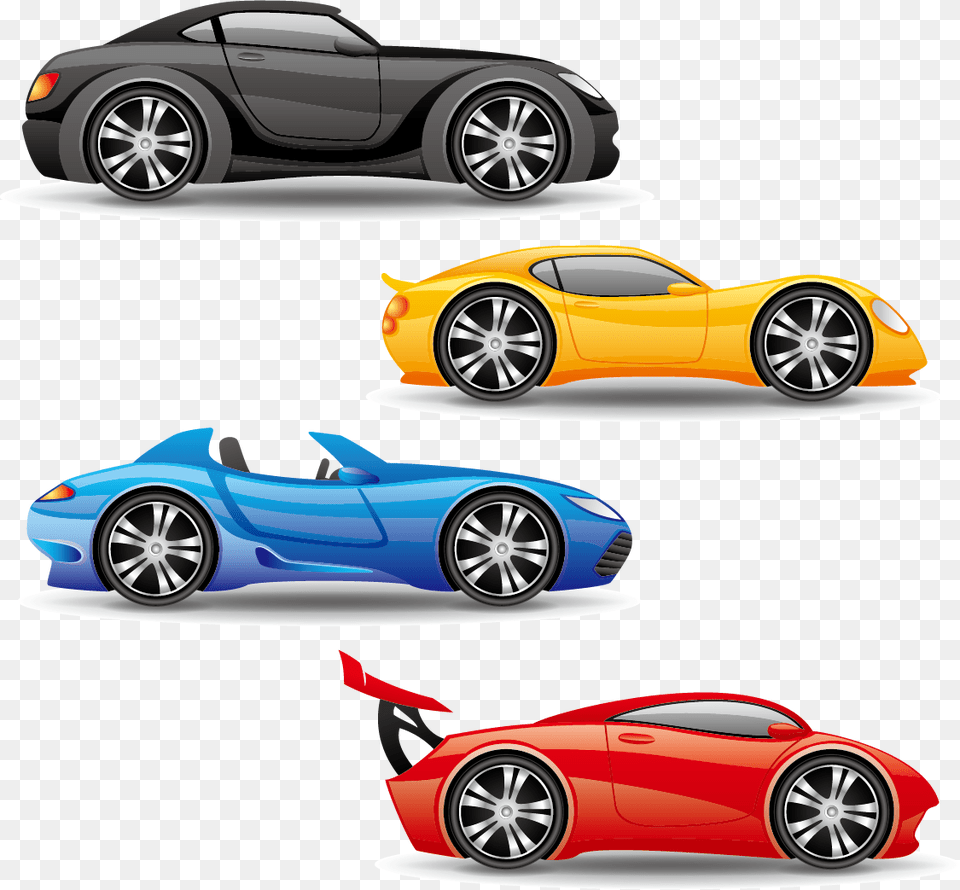 Transportation Car Material Sports Vector Truck Vehicle Red Car Blue Car Vector, Alloy Wheel, Tire, Spoke, Machine Free Transparent Png