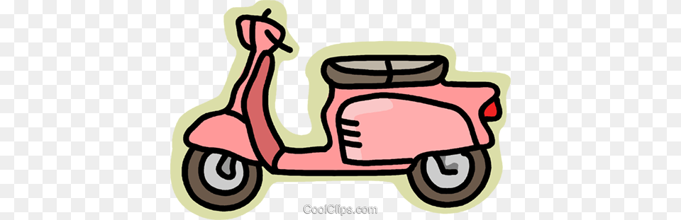 Transportation Motor Scooter Royalty Vector Clip Art, Vehicle, Motorcycle, Motor Scooter, Lawn Mower Png