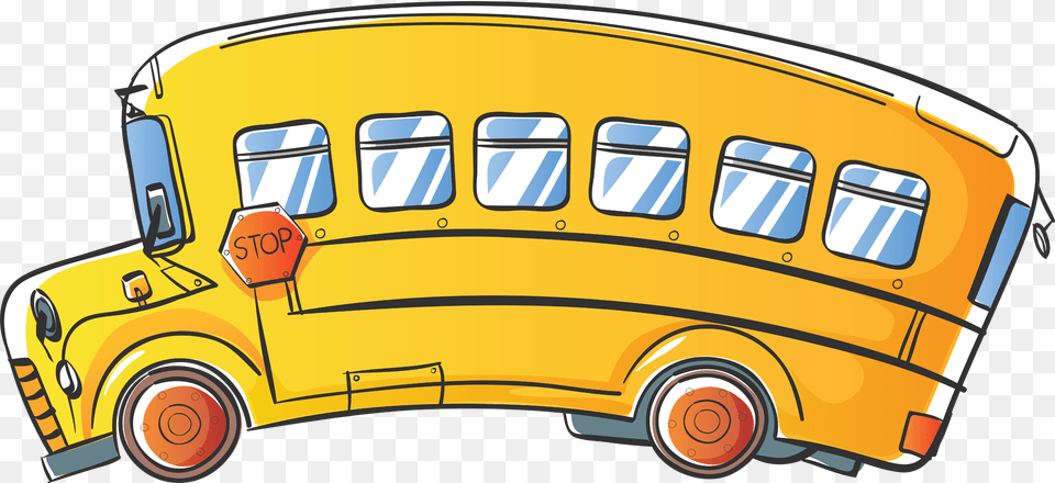 Transportation School Bus Clipart, School Bus, Vehicle, Moving Van, Van Png Image