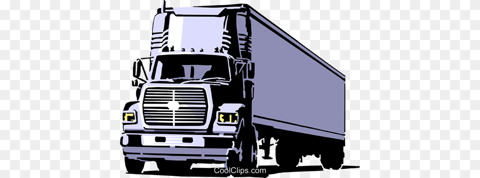 Transporte Por Caminho Livre De Direitos Vetores Clip Long Haul Truck Clipart, Moving Van, Trailer Truck, Transportation, Van Free Png Download