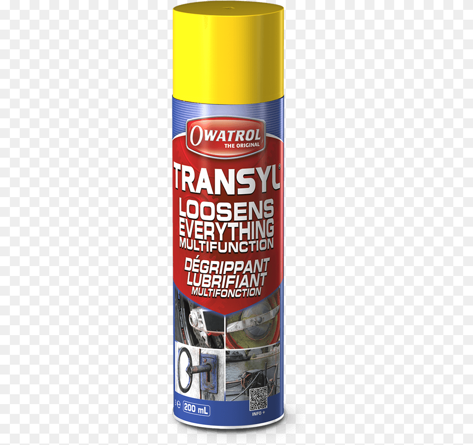 Transyl Oil Spray Can Releasing Oil, Tin, Spray Can, Qr Code Png