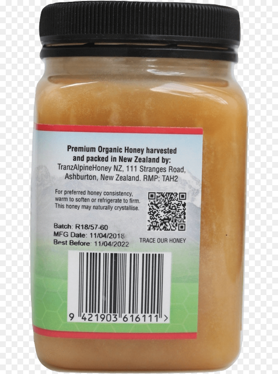 Tranzalpine 100 Organic Rata Honey 500gm Honey, Food, Peanut Butter, Qr Code, Can Png