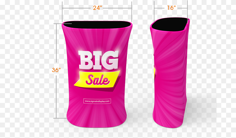 Trapezoid Display Counter With Designed Graphic Trapezoid, Cup, Jar, Bottle, Purple Free Png