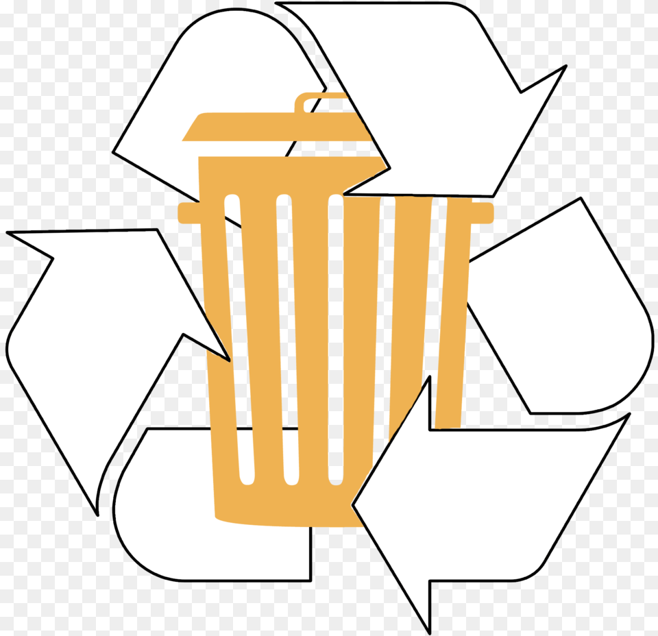 Trash And Recycling Symbol Recycle Bin Icon White, Recycling Symbol, Bulldozer, Machine Free Png