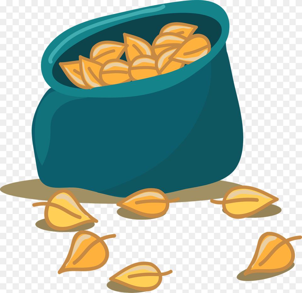 Trash Bag With Leaves Clipart, Food, Fruit, Plant, Produce Free Png Download