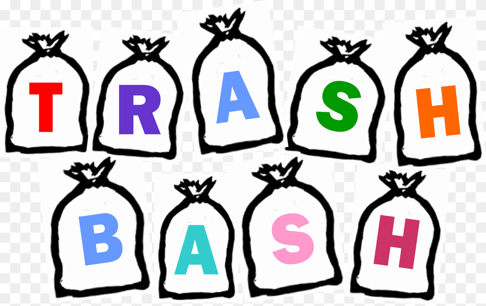 Trash Bash, Bag, Number, Symbol, Text Png Image