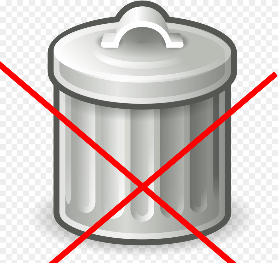 Trash Bin Crossed Out, Can, Tin, Trash Can Png Image