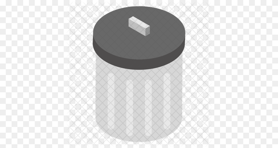 Trash Bin Icon Of Isometric Style Illustration, Tin, Can, Trash Can, Cylinder Png