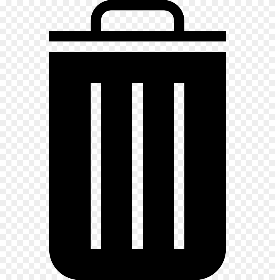 Trash Can Black Container Symbol Icon, Bag Free Png Download