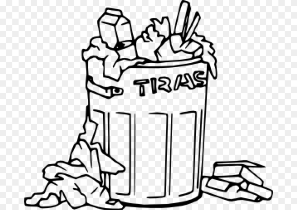 Trash Can Clipart Black And White, Gray Png