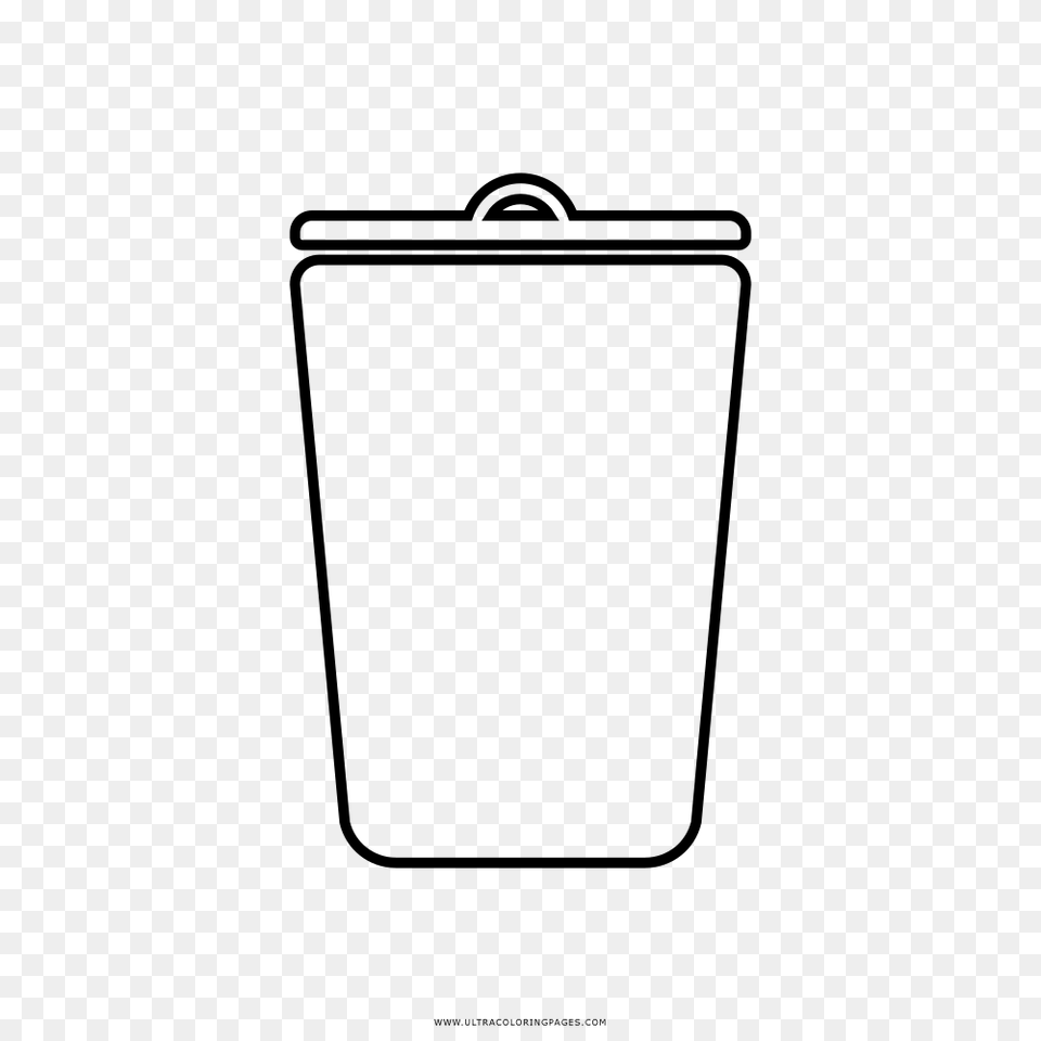 Trash Can Coloring Pages, Gray Free Png