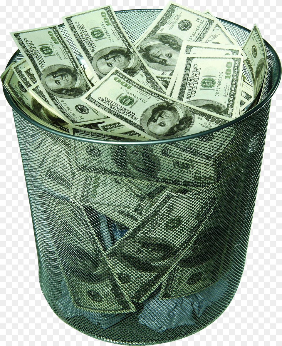 Trash Can Full Of Money Free Transparent Png