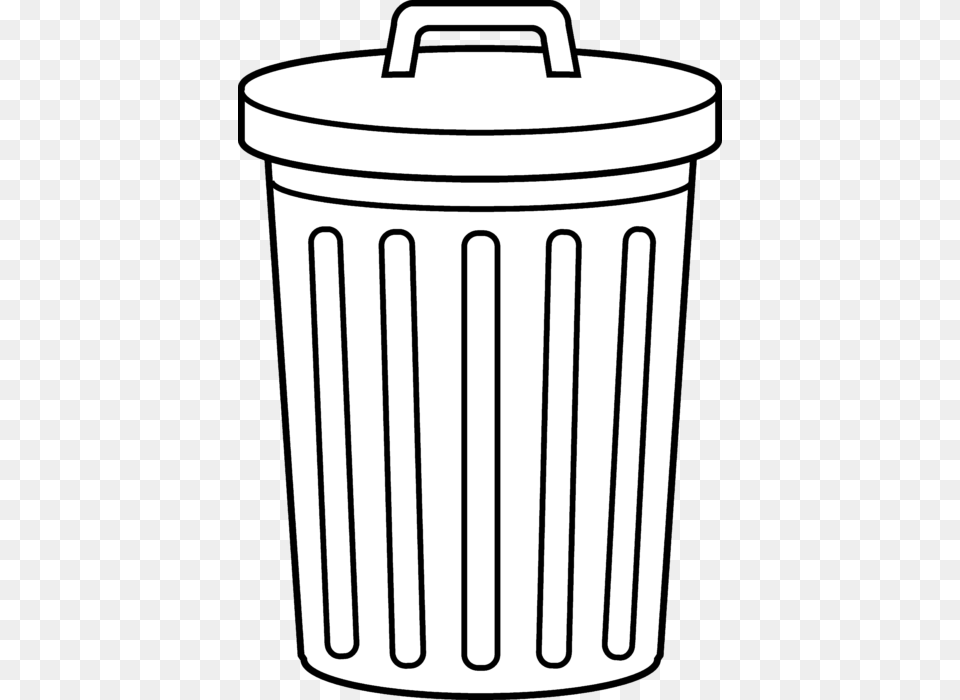 Trash Can Lineart Clip Art, Tin, Trash Can, Mailbox Free Transparent Png