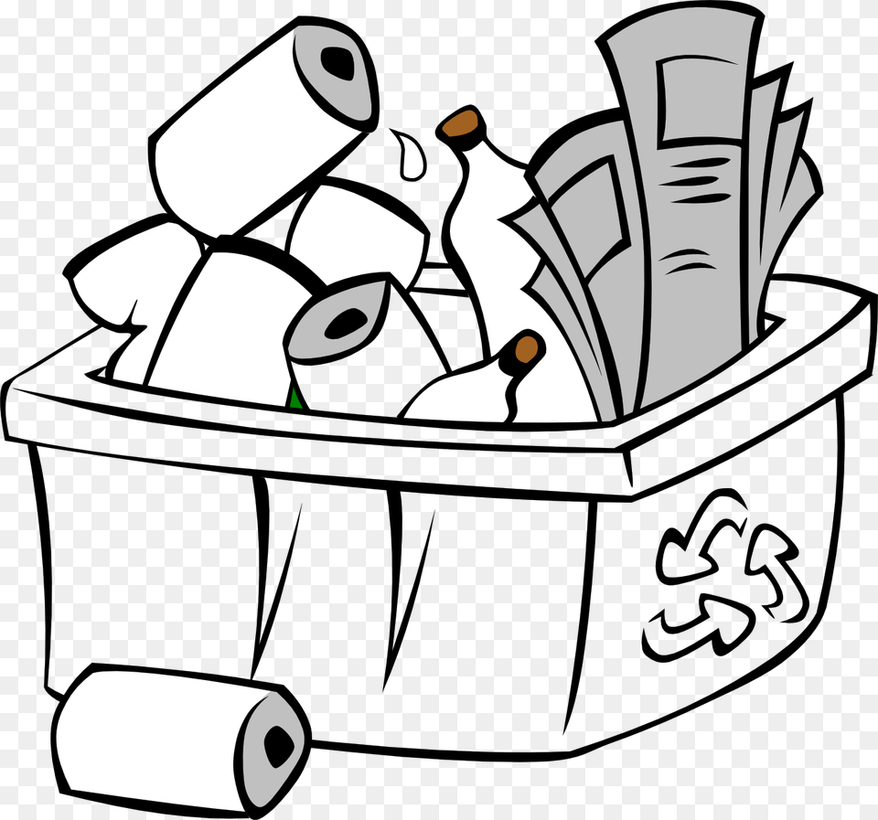 Trash Can Use Black And White Clip Art, Paper, Garbage, Device, Grass Png