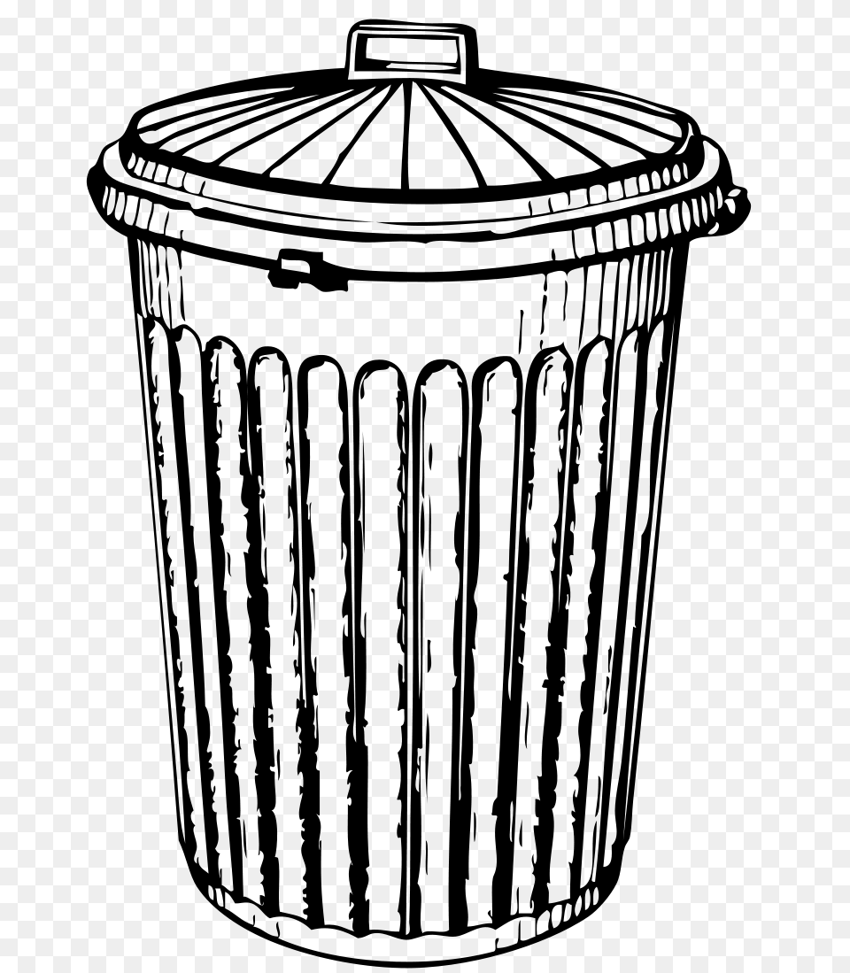 Trash Cans Outb Clipart Collection, Gray Png Image