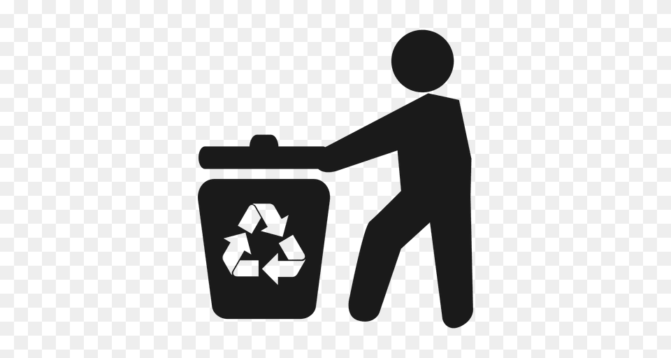 Trash Recycling Man, Recycling Symbol, Symbol, Smoke Pipe Free Png Download