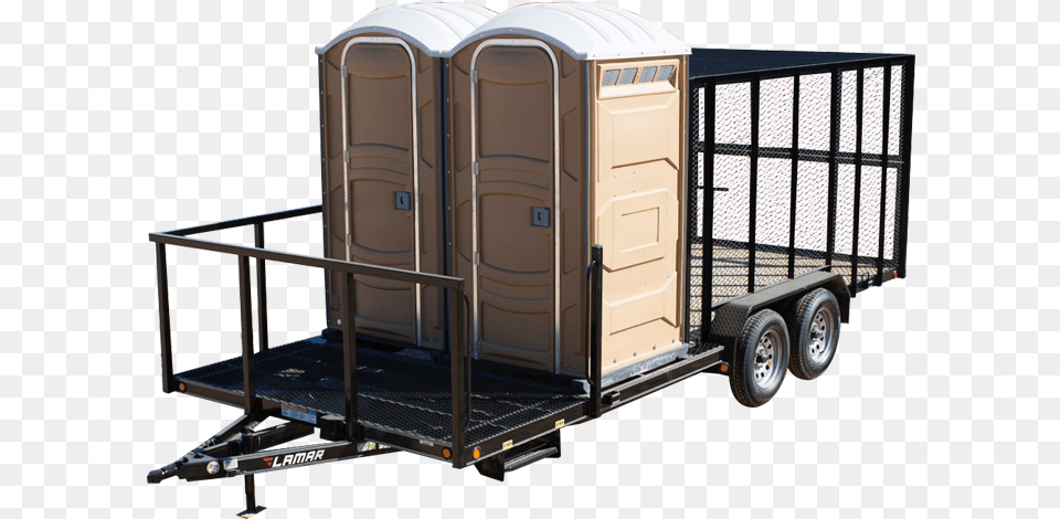 Trash Trailer Porta Potty, Moving Van, Transportation, Van, Vehicle Free Png Download