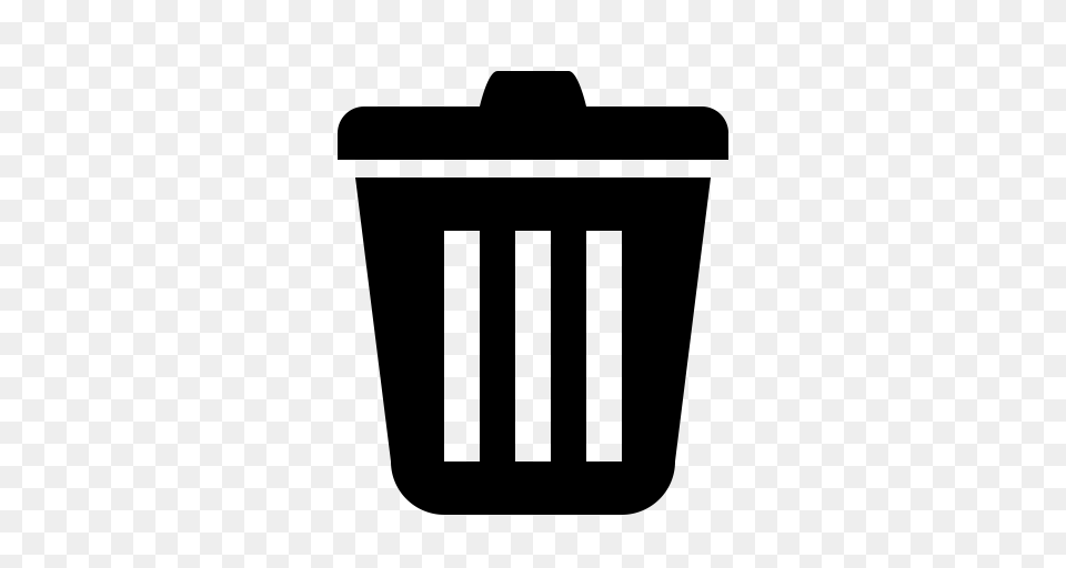 Trashcan Big Trashcan Household Icon With And Vector Format, Gray Free Png