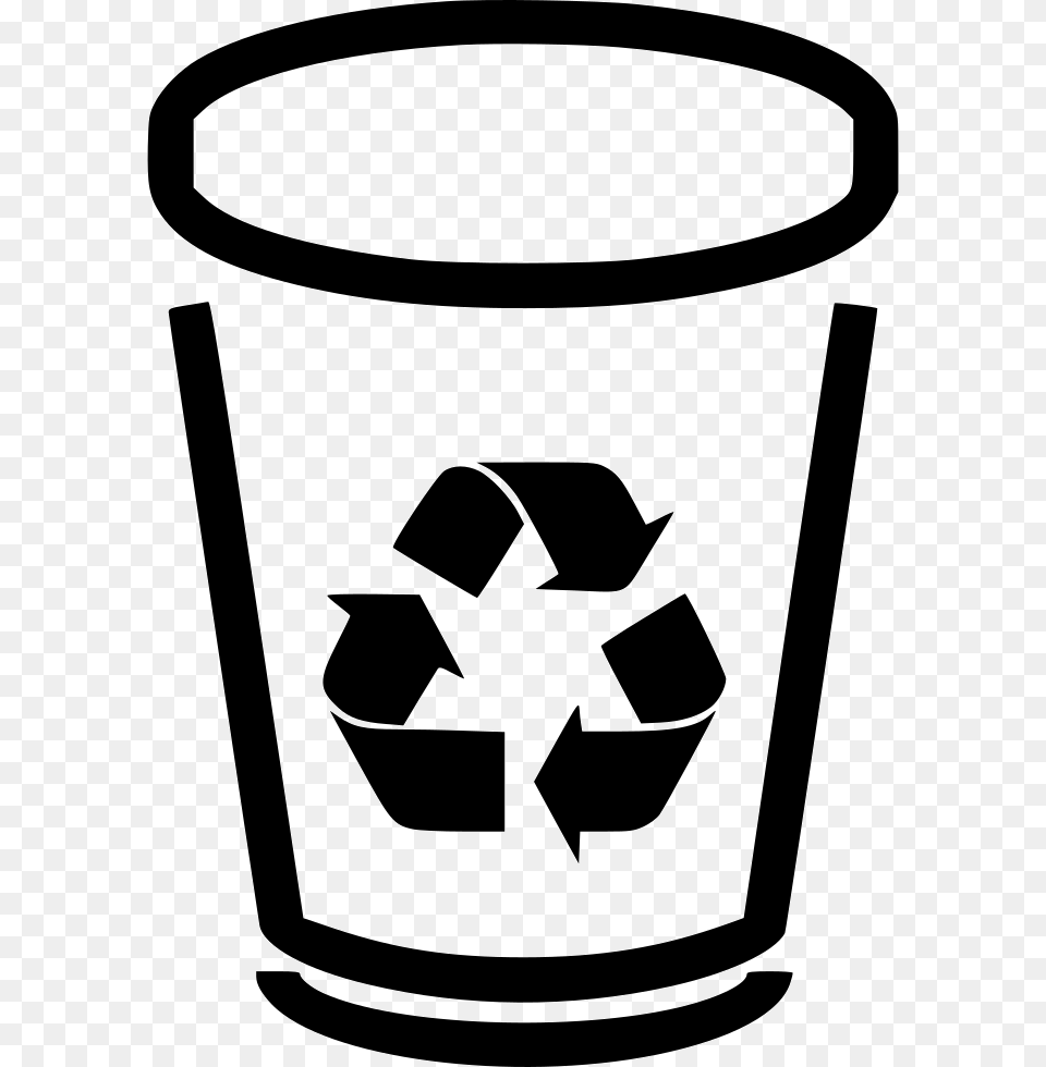 Trashcan Can Dump Recycle Bin Recycle Symbol, Recycling Symbol, Stencil, Smoke Pipe Free Png Download