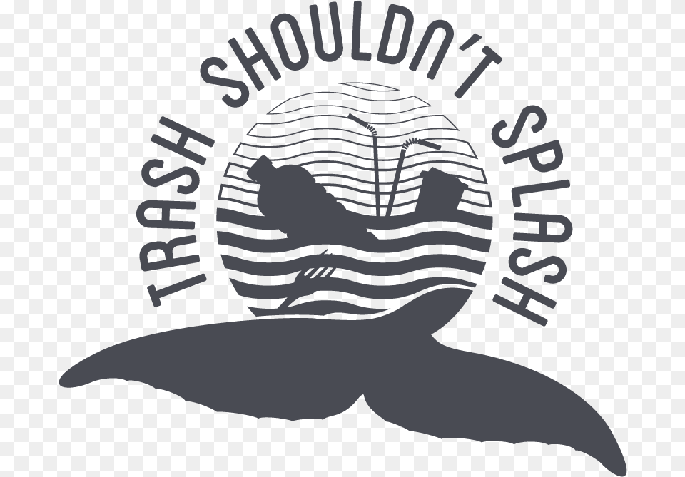 Trashsplash Logo Gray Emblem, Animal, Sea Life, Mammal, Whale Png