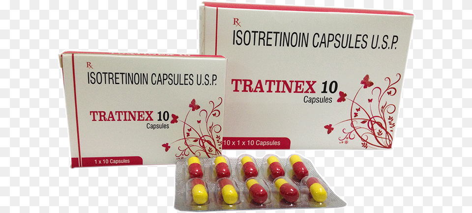 Tratinex Capsules Isotretinoin Hard Gelatin Capsules, Medication, Pill Png