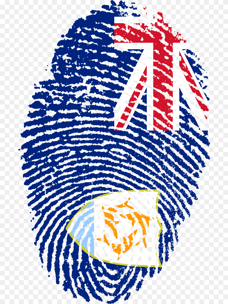 Travel Anguilla Flag Fingerprint Country, Animal, Mammal, Tiger, Wildlife Png Image