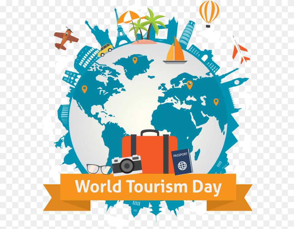 Travel Background World Tourism Day, Advertisement, Poster, Aircraft, Airplane Free Transparent Png