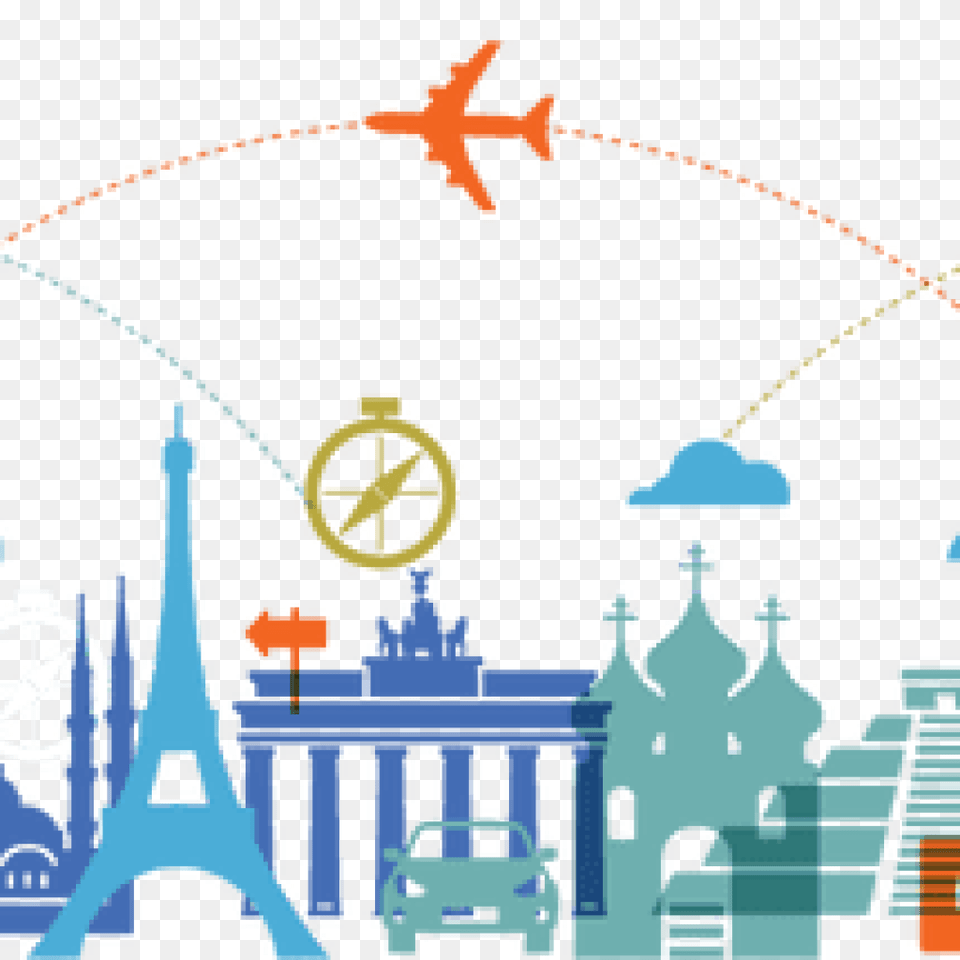 Travel Border Clipart Clipart Download, City, Arch, Architecture, Water Free Png