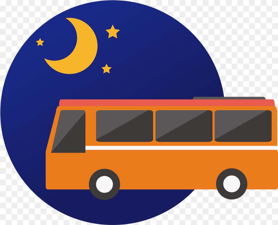 Travel By Night Bus Night Bus Clipart, Transportation, Vehicle Free Png Download