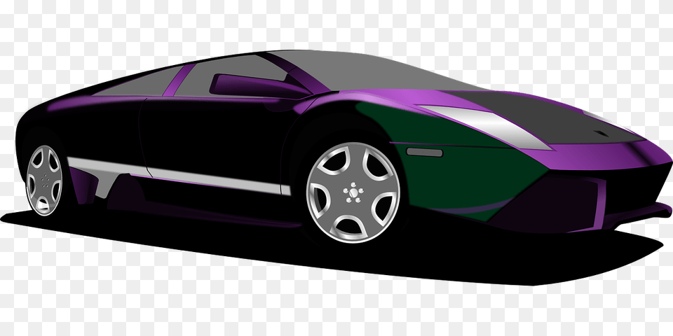 Travel Car Purple Sports Car Black, Alloy Wheel, Vehicle, Transportation, Tire Free Png Download