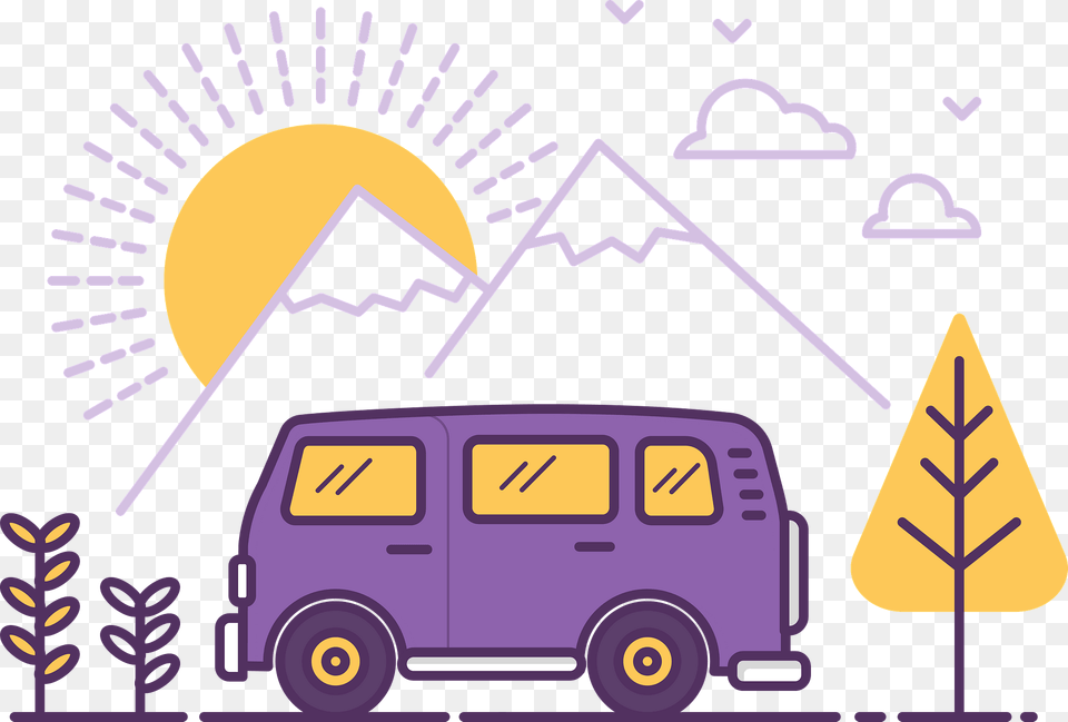 Travel Clipart, Caravan, Transportation, Van, Vehicle Free Png Download