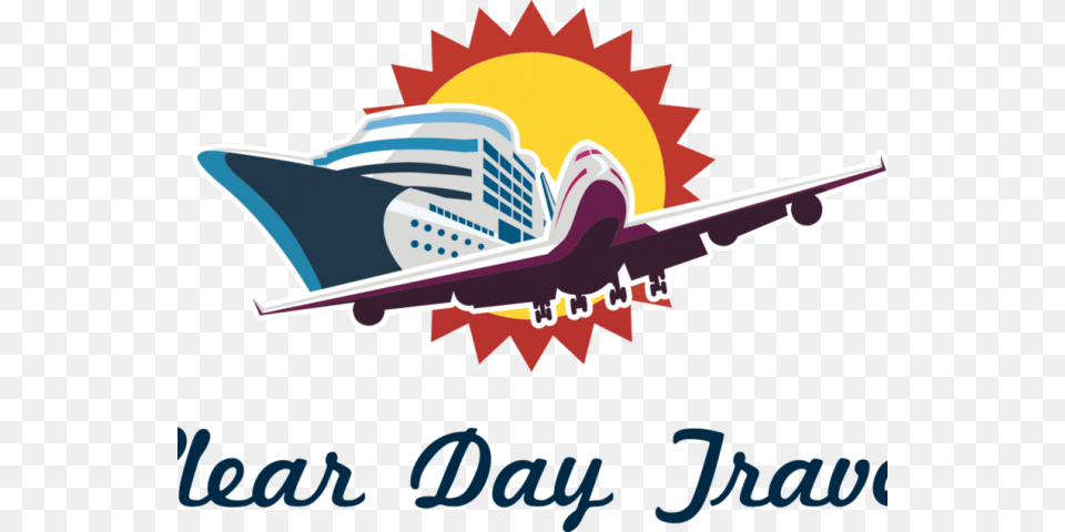 Travel Clipart Day Trip Travel Tour Ticketing Logo, Aircraft, Airliner, Airplane, Transportation Free Transparent Png