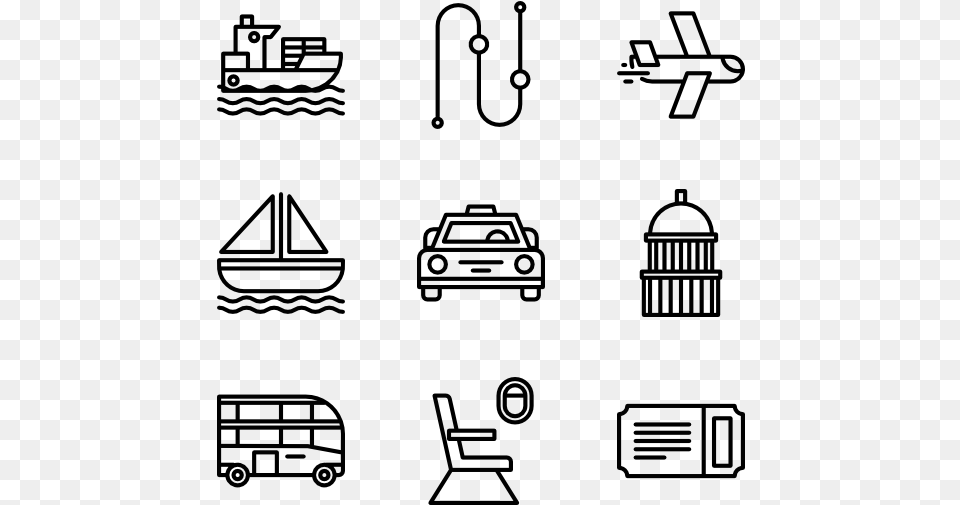 Travel Clothes Vector Icon, Gray Free Transparent Png