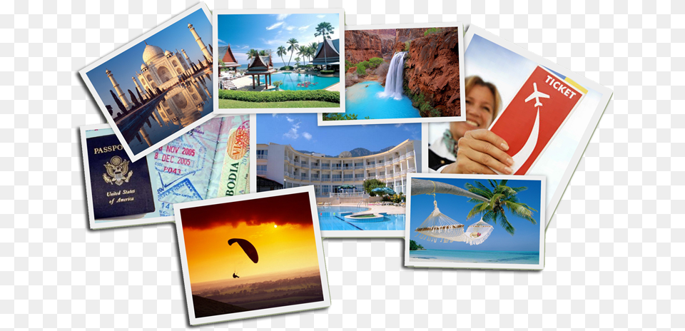 Travel Collage Collage Of Vacation Destinations, Advertisement, Poster, Person, Girl Free Png