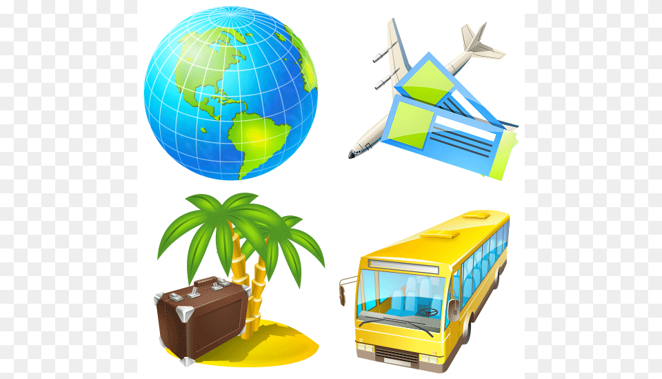 Travel Icon, Bus, Transportation, Vehicle, Aircraft Free Png