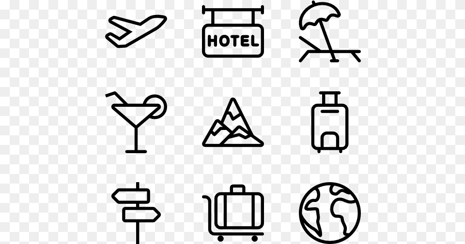 Travel Icon, Gray Png