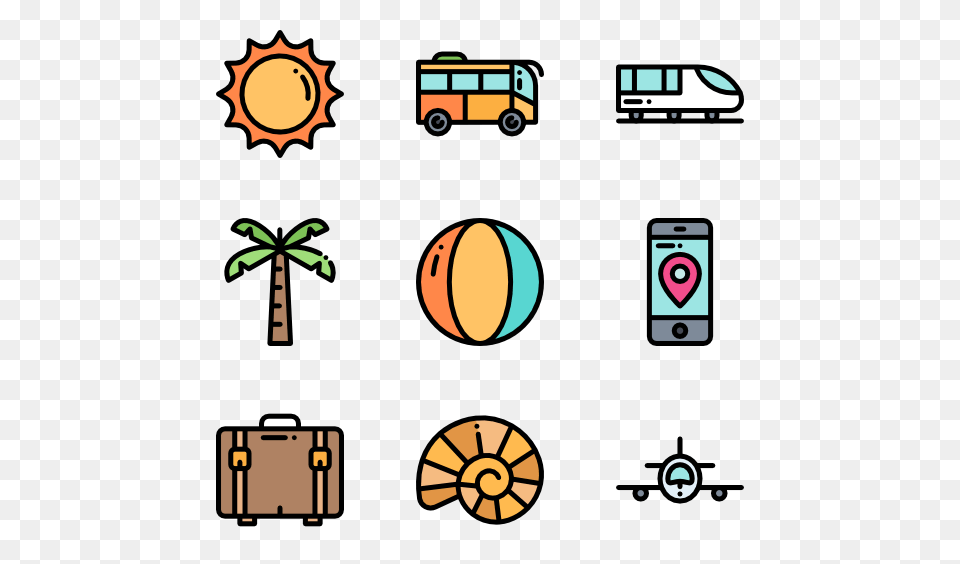 Travel Icon Packs Take A Look, Bus, Transportation, Vehicle, Ball Free Transparent Png