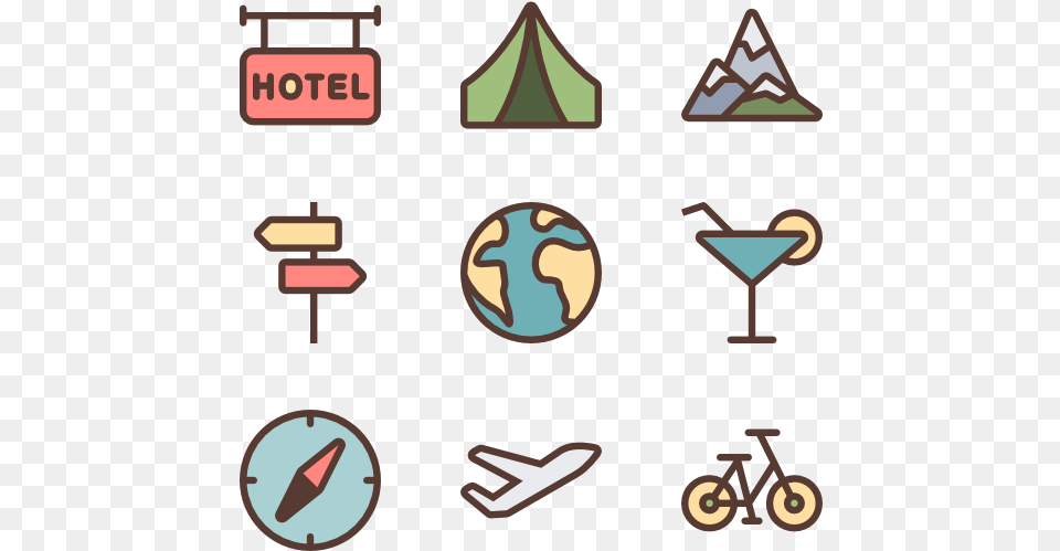 Travel Icons, Bicycle, Transportation, Vehicle, Machine Png